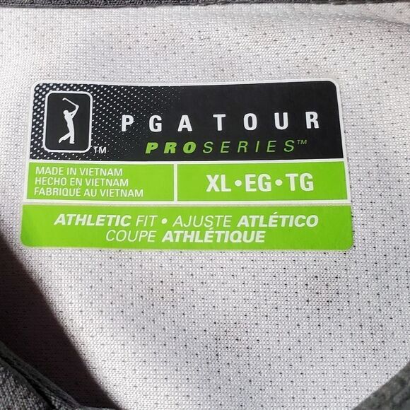 💜PGA Tour Gray Short Sleeve Pro Series Polo Shirt XLarge - Picture 7 of 8